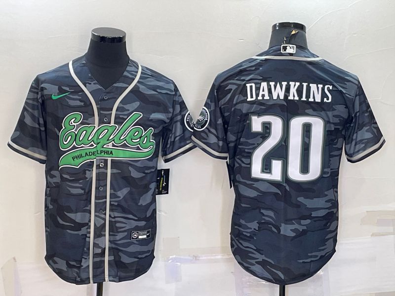 Men Philadelphia Eagles #20 Dawkins Camo 2022 Nike Co branded NFL Jersey